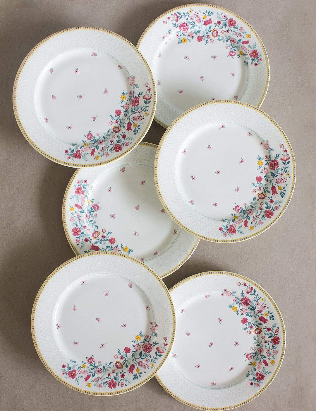 Raindrops And Roses Dinner Plate- Set Of 6 - The Wishing Chair