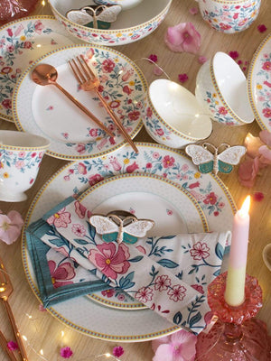 Raindrops And Roses Dinner Plate- Set Of 6 - The Wishing Chair