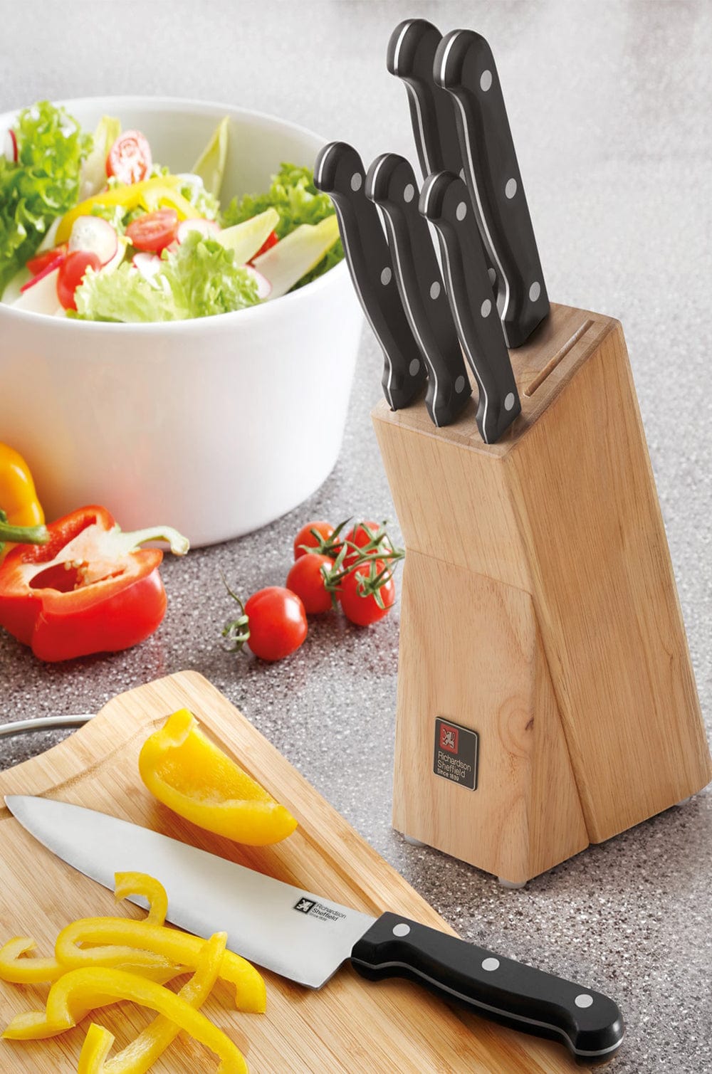 Richardson Sheffield Artisan Stainless Steel Natural Kitchen Block - Set of 6 - The Wishing Chair