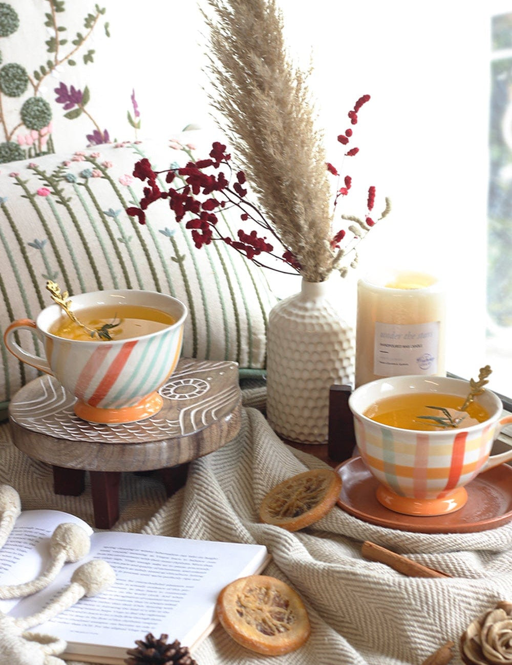 Sienna Handpainted Ceramic Soup Bowls - Set of 2 - The Wishing Chair