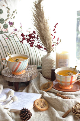 Sienna Handpainted Ceramic Soup Bowls - Set of 2 - The Wishing Chair