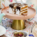 Silver Peonies Cakestand With Metallic Removable Stand - The Wishing Chair