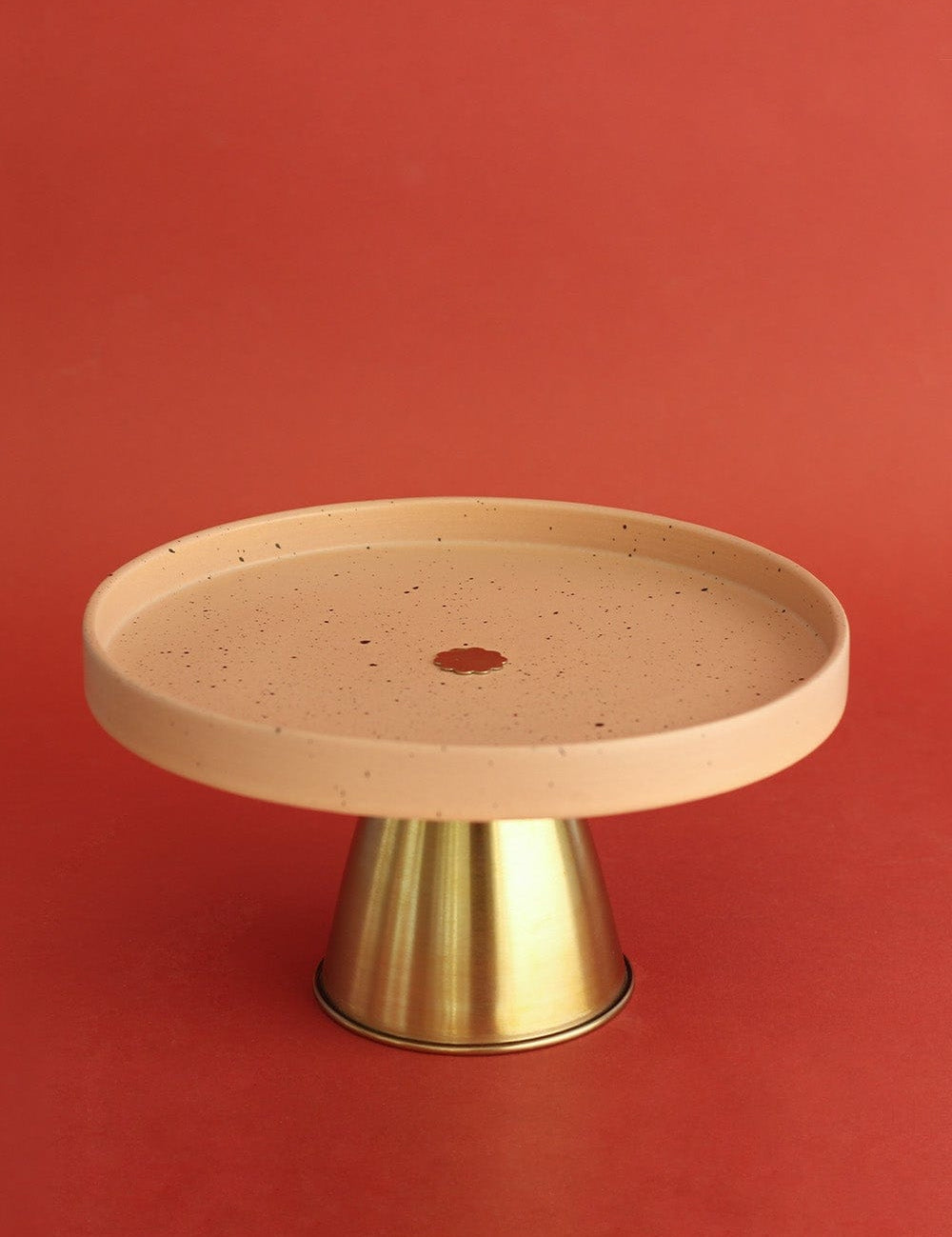 Silver Peonies Cakestand With Metallic Removable Stand - The Wishing Chair