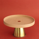 Silver Peonies Cakestand With Metallic Removable Stand - The Wishing Chair