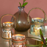 Sparkle Dust Glass Votives with Jute Rope - Set of 3 - The Wishing Chair