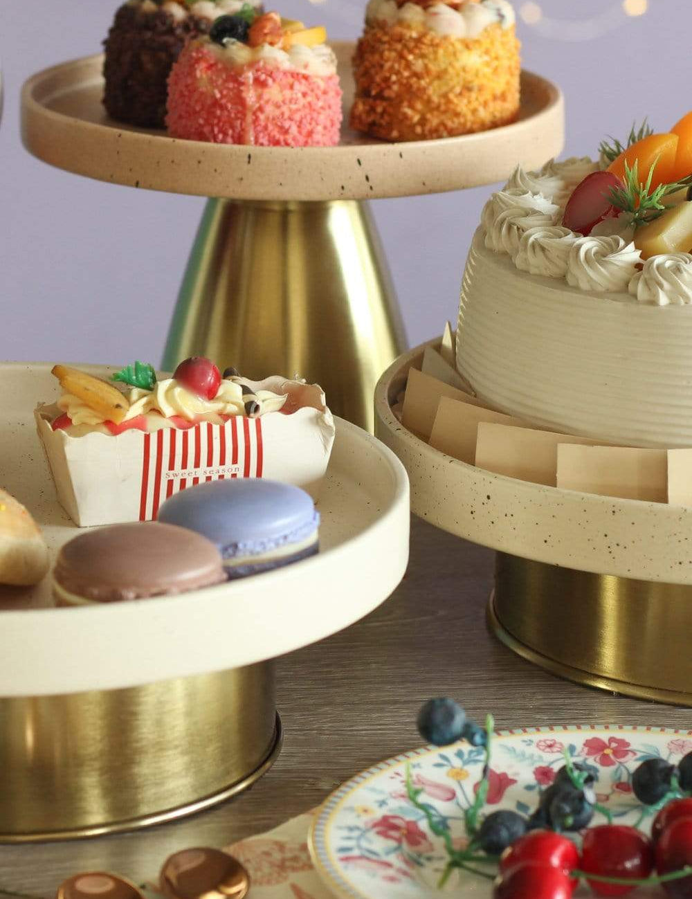 Starry Night Cakestand with Metallic Removable Stand - The Wishing Chair