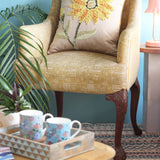 Sunflower Fields Embroidered Cushion Cover - The Wishing Chair