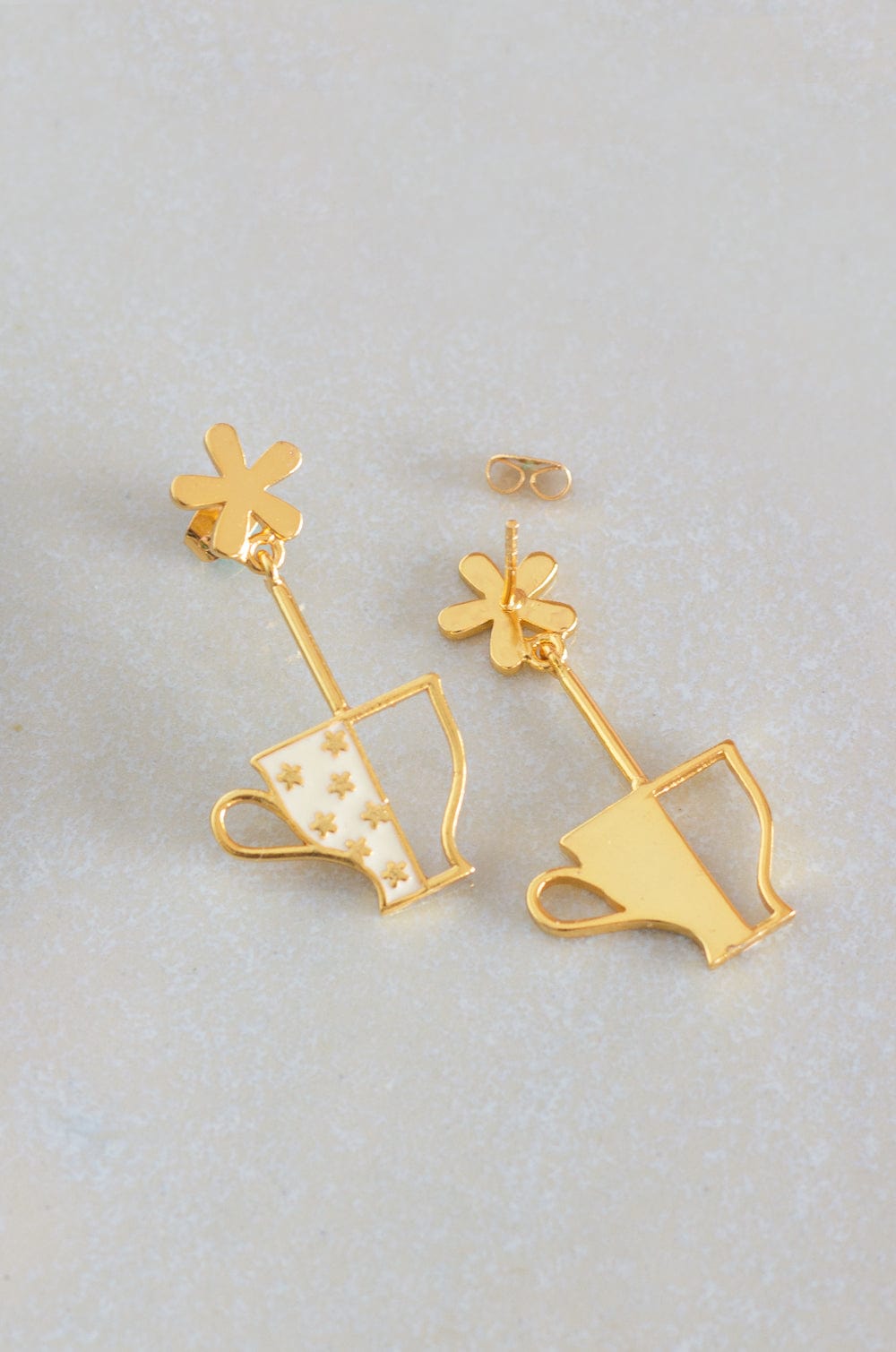 Alice's Tea Party Gold Plated Earrings