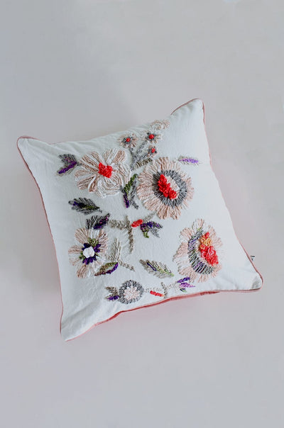 All In Bloom Embroidered Cushion Cover