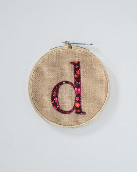  Alphabet Embroidery Hoop Wall Hanging - Alphabet Embroidery Hoop Wall Hanging - The Wishing Chair 
