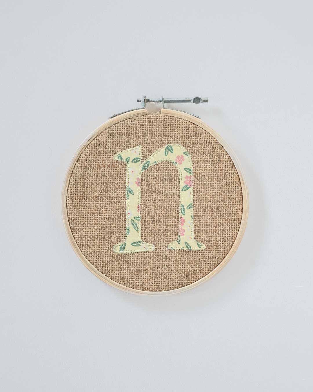  Alphabet Embroidery Hoop Wall Hanging - Alphabet Embroidery Hoop Wall Hanging - The Wishing Chair 