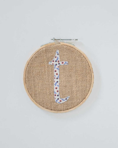 Alphabet Embroidery Hoop Wall Hanging