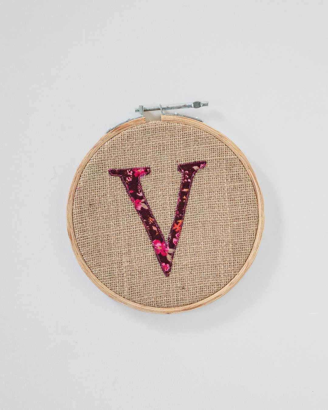 Alphabet Embroidery Hoop Wall Hanging - Alphabet Embroidery Hoop Wall Hanging - The Wishing Chair 