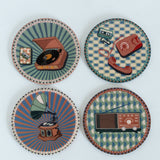Analog Edit Metal Coasters - Set of 4 | The Wishing Chair