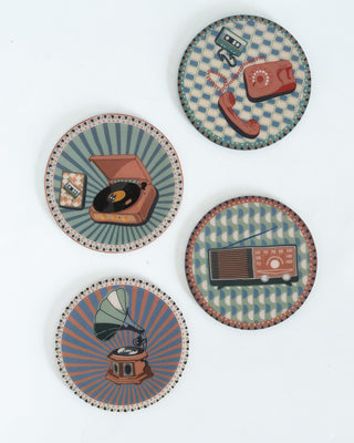 Analog Edit Metal Coasters - Set of 4
