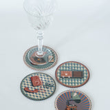 Analog Edit Metal Coasters - Set of 4 | The Wishing Chair
