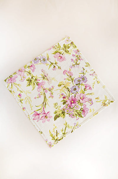 April Cornell Graceful Garden Ecru Napkin Set Of 6