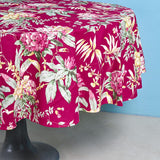 April Cornell Hydrangea Wine Breakfast Cloth / 70' Round  ( 6 Seater )