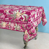 April Cornell Hydrangea Wine Breakfast Cloth / 8 Seater