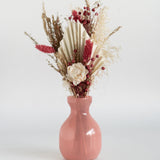 Arla Dried Flowers with Glass Vase