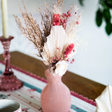 Arla Dried Flowers with Glass Vase