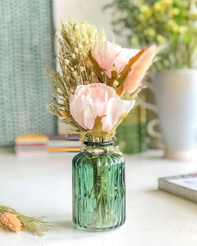 Aurora - Dried Flowers Bouqet in Glass Vase