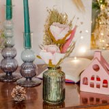 Aurora - Dried Flowers Bouqet in Glass Vase