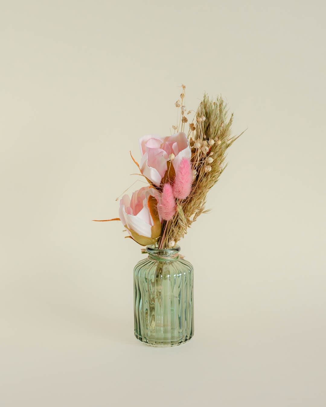Aurora - Dried Flowers Bouqet in Glass Vase