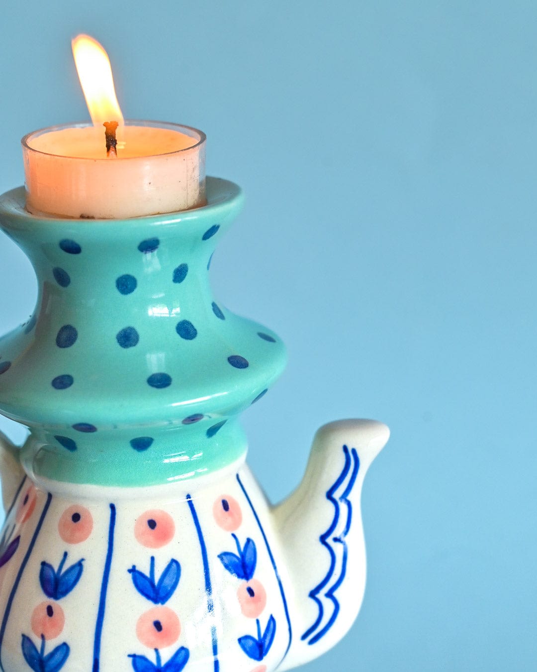 Ava Handpainted Candle Holder