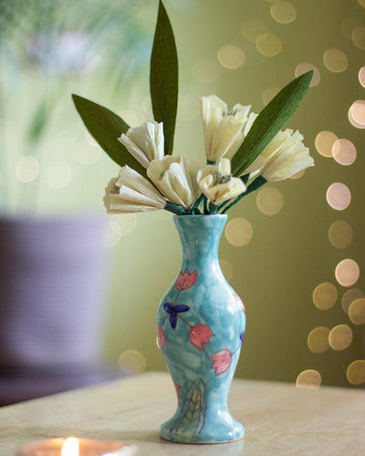 Ayna Handpainted Ceramic Bud Vase