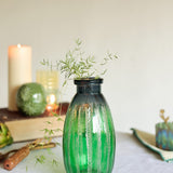 Aza Etched Glass Vase