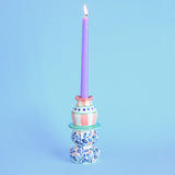Azure Garden Handpainted Candle Holder