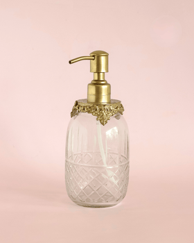 bathware Hearth Brass & Glass Dispenser