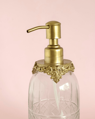 bathware Hearth Brass & Glass Dispenser