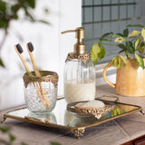 bathware Hearth Brass & Glass Dispenser