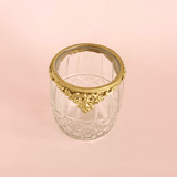bathware Hearth Brass & Glass Holder