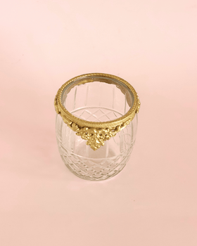 bathware Hearth Brass & Glass Holder