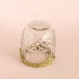 bathware Hearth Brass & Glass Holder