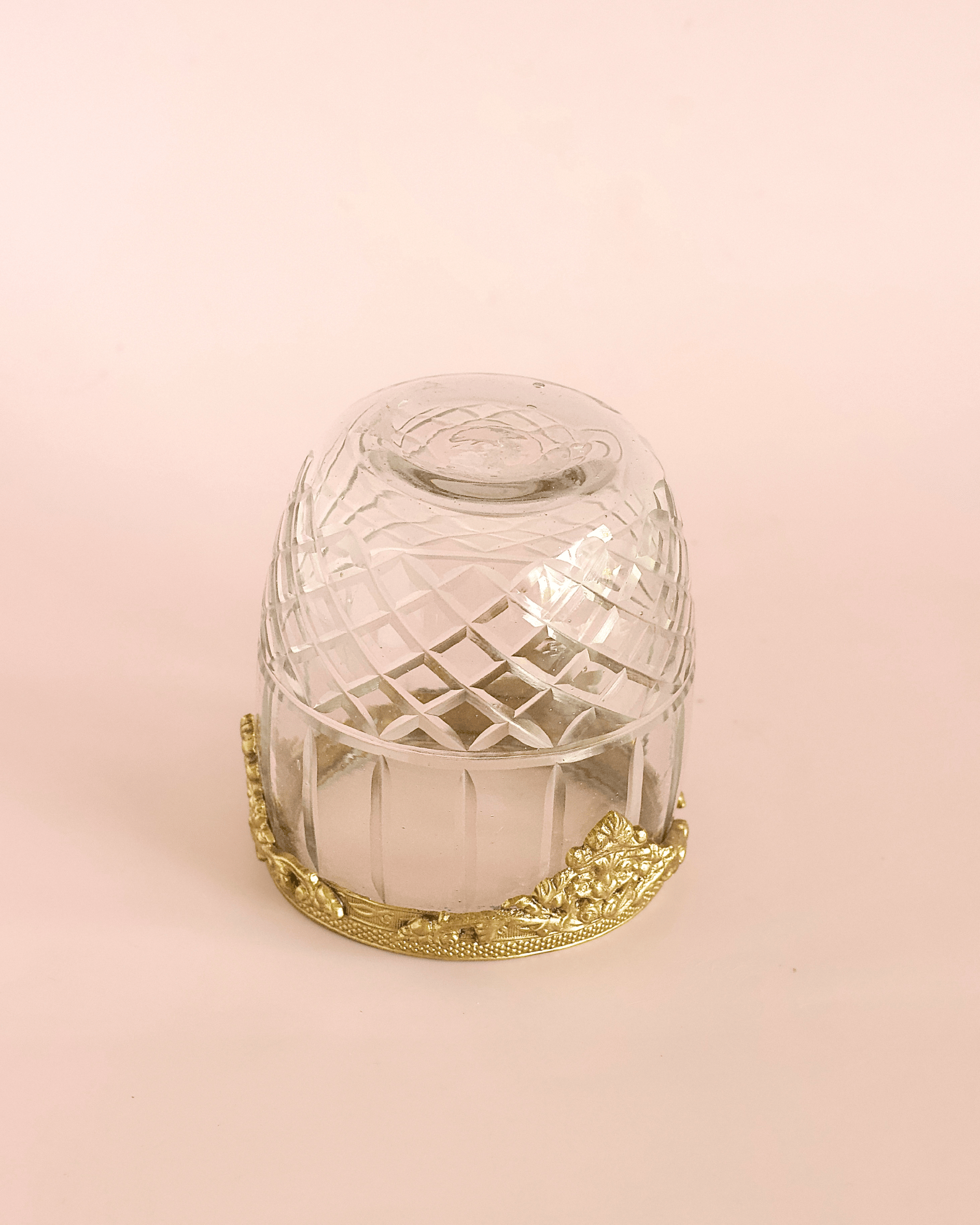 bathware Hearth Brass & Glass Holder