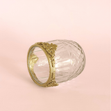 bathware Hearth Brass & Glass Holder