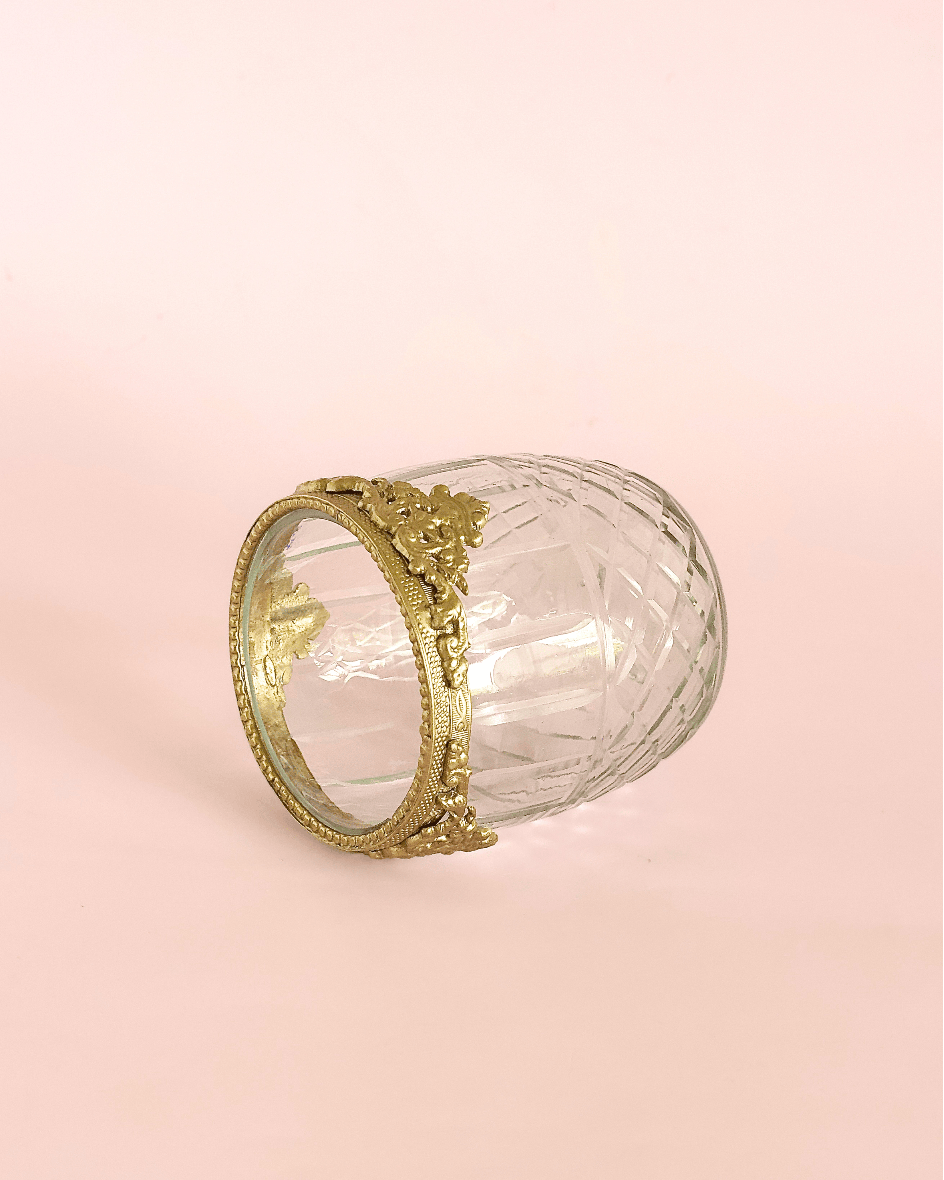 bathware Hearth Brass & Glass Holder