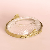 bathware Hearth Brass & Glass Soap Dish