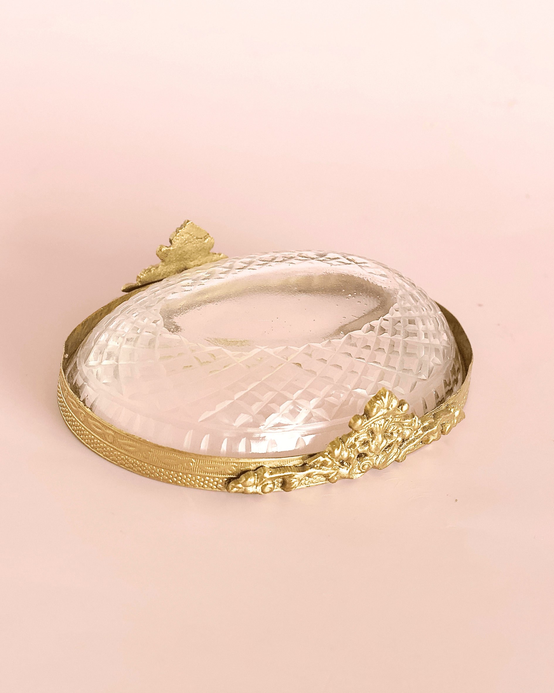 bathware Hearth Brass & Glass Soap Dish