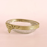 bathware Hearth Brass & Glass Soap Dish