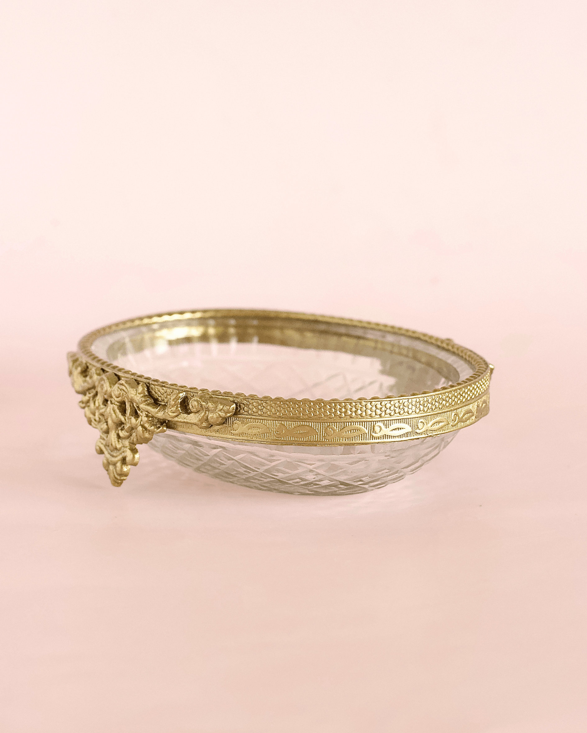 bathware Hearth Brass & Glass Soap Dish