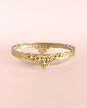 bathware Hearth Brass & Glass Soap Dish