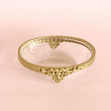 bathware Hearth Brass & Glass Soap Dish