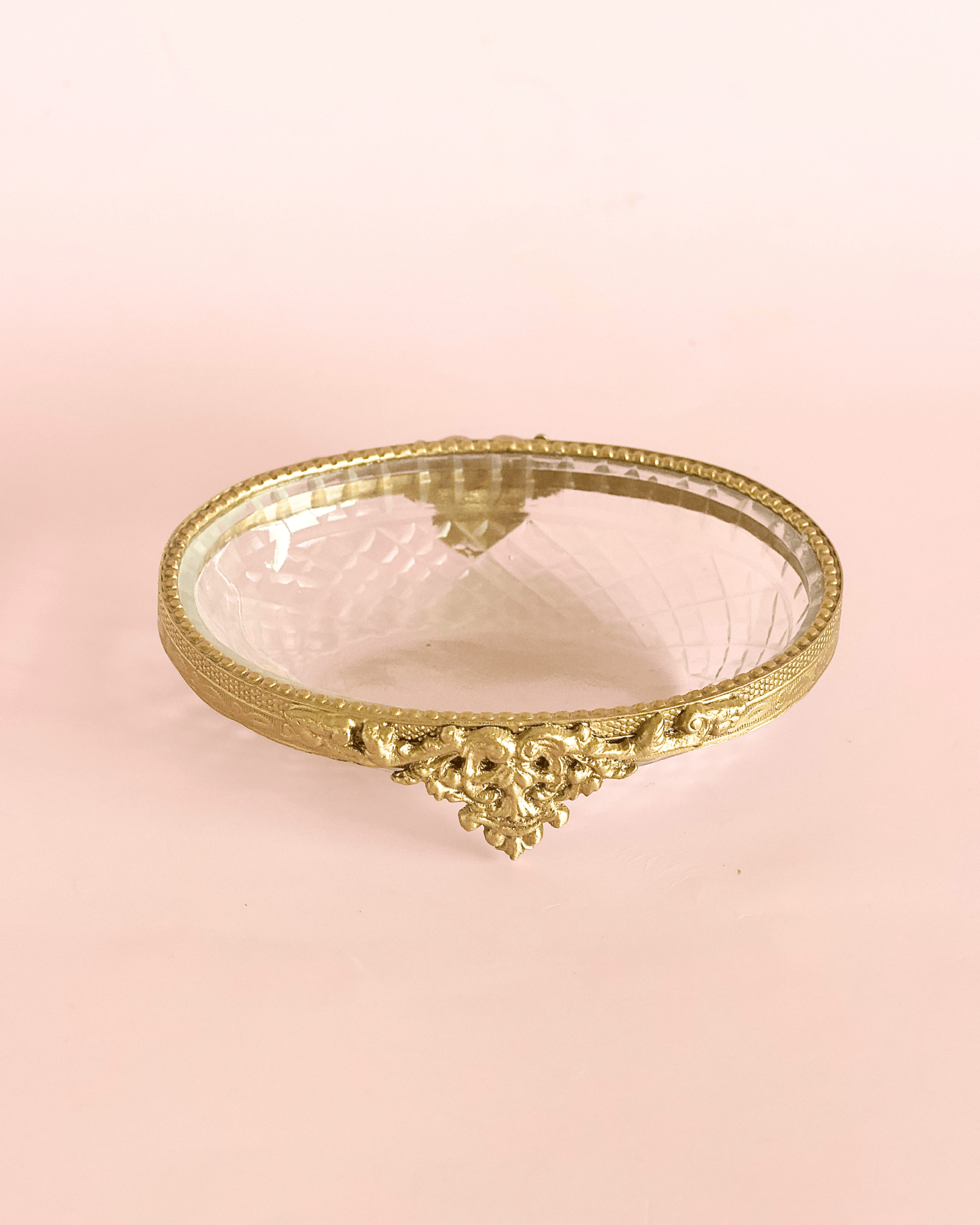 bathware Hearth Brass & Glass Soap Dish