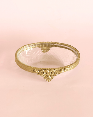 bathware Hearth Brass & Glass Soap Dish