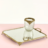 bathware Hearth Brass & Glass Tray